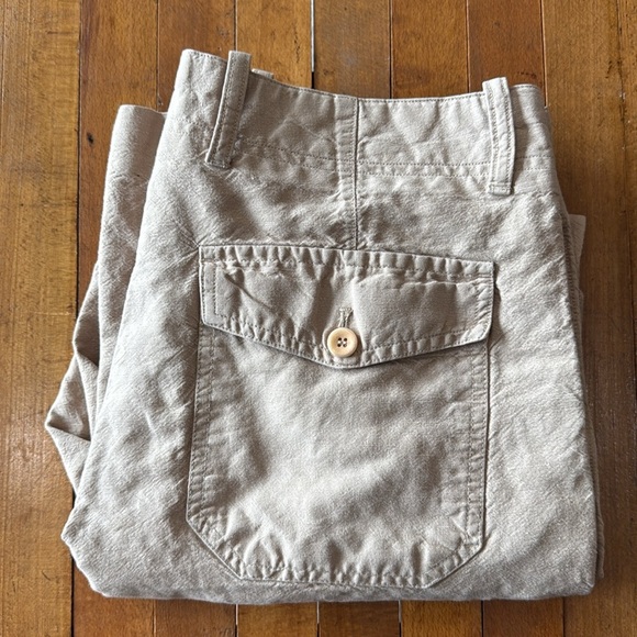 Banana Republic Pants - Banana Republic Tan Relaxed Fit Linen Blend Pants Inseam 28" Size 31/30